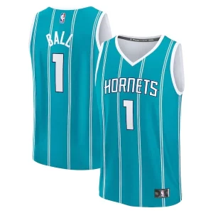 LaMelo Premium Ball Charlotte Hornets Fast Break Replica Player Jersey Icon Edition Teal Great for Fans