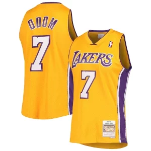 Lamar Odom Los Angeles Lakers Fabulous 2001/02 Hardwood Classics Swingman Jersey Gold for Basketball Enthusiasts