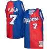 Lamar Odom Unique LA Clippers Hardwood Classics 2000/01 Split Swingman Jersey Royal/Red Must - Have for Jerseys Lovers