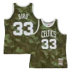 Larry Bird Boston Celtics Eye - catching Hardwood Classics 1985/86 Ghost Green Swingman Jersey Camo Great for Fans