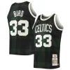 Larry Bird Boston Celtics Gorgeous 1985/86 Hardwood Classics Uninterrupted Swingman Jersey Black for Basketball Enthusiasts