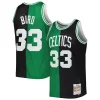 Larry Bird Boston Celtics Hardwood Classics 1985/86 Split Fabulous Swingman Jersey Black/Kelly Green Ideal for Collectors