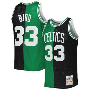 Larry Bird Boston Celtics Hardwood Classics 1985/86 Split Fabulous Swingman Jersey Black/Kelly Green Ideal for Collectors