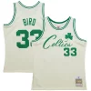 Larry Bird Unique Boston Celtics Chainstitch Swingman Jersey Cream for Basketball Enthusiasts