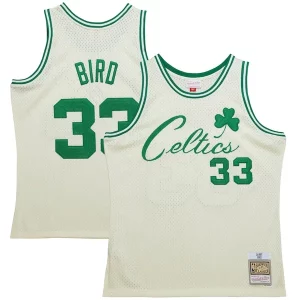 Larry Bird Unique Boston Celtics Chainstitch Swingman Jersey Cream for Basketball Enthusiasts