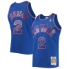 Larry Johnson New Fabulous York Knicks 1996/97 Hardwood Classics Swingman Jersey Blue Great for Fans