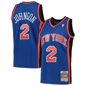 Larry Johnson New York Knicks Stylish 1998/99 Hardwood Classics Swingman Jersey Blue Ideal for Collectors