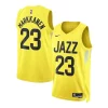 Lauri Markkanen Utah Fabulous Jazz Nike Unisex Swingman Jersey Icon Edition Gold Ideal for Collectors