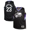 Lauri Markkanen Utah Jazz Eye - catching Jordan Brand Youth Swingman Jersey Statement Edition Black Perfect for Game Day