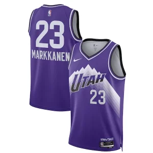 Lauri Markkanen Utah Jazz Nike Unisex 2023/24 Swingman Jersey Purple City Edition Stylish Must - Have for Jerseys Lovers