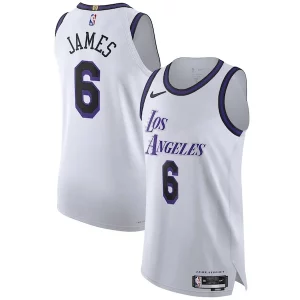 LeBron Chic James Los Angeles Lakers Nike 2022/23 Authentic Jersey City Edition White for Basketball Enthusiasts