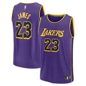 LeBron Eye - catching James Los Angeles Lakers Youth Fast Break Replica Player Jersey Statement Edition Purple Ideal for Collectors