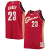 LeBron Gorgeous James Cleveland Cavaliers 2003/04 Big & Tall Hardwood Classics Swingman Jersey Red Great for Fans