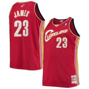 LeBron Gorgeous James Cleveland Cavaliers 2003/04 Big & Tall Hardwood Classics Swingman Jersey Red Great for Fans