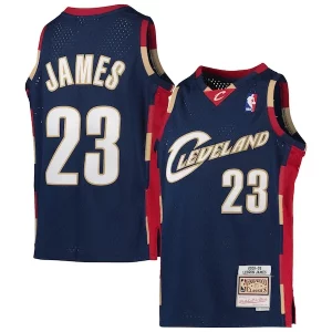 LeBron James Cleveland Unique Cavaliers Youth 2008 09 Hardwood Classics Swingman Jersey Navy Must - Have for Jerseys Lovers