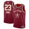 LeBron James Jordan Brand Unisex 2024 NBA All Star Game Swingman Jersey Crimson Eye - catching for Basketball Enthusiasts