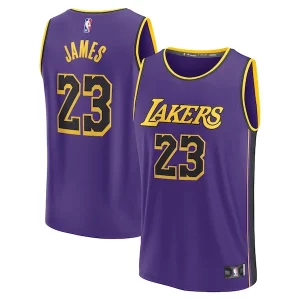 LeBron James Los Angeles Lakers 2022/23 Fast Break Replica Chic Jersey Statement Edition Purple for Basketball Enthusiasts