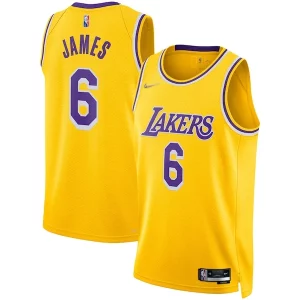 LeBron James Los Angeles Lakers Nike 2021/22 Diamond Swingman Jersey Icon Stylish Edition Gold Perfect for Game Day