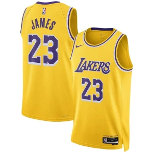 LeBron James Los Angeles Lakers Nike Unisex Swingman Jersey Association Edition Gold Gorgeous Perfect for Game Day