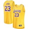 LeBron James Los Angeles Lakers Youth Fast Break Unique Player Jersey Icon Edition Gold Ideal for Collectors