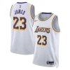 LeBron James Los Chic Angeles Lakers Nike Unisex Swingman Jersey Association Edition White/Gold Great for Fans