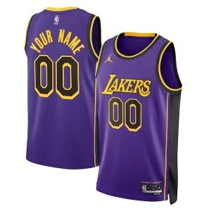 Los Angeles Lakers Jordan Brand Chic Unisex 2022/23 Swingman Custom Jersey Statement Edition Purple Great for Fans