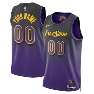 Los Angeles Lakers Nike Unisex 2024/25 Custom Stylish Swingman Jersey City Edition Purple Great for Fans