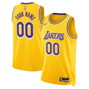 Los Angeles Lakers Nike Unisex Swingman Custom Jersey Trendy Gold Icon Edition Perfect for Game Day