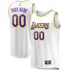 Los Angeles Lakers Youth Fast Break Replica Custom Chic Jersey Association Edition White for Basketball Enthusiasts