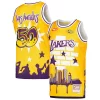 Los Angeles Lakers x Tats Cru Premium Hardwood Classics Fashion Jersey Gold Must - Have for Jerseys Lovers