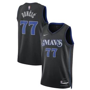 Luka Dončić Dallas Gorgeous Mavericks Nike Unisex 2023/24 Swingman Jersey Black City Edition Ideal for Collectors