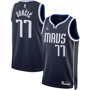 Luka Dončić Dallas Mavericks Jordan Brand Elegant Unisex Swingman Jersey Statement Edition Navy Great for Fans