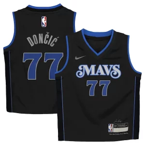 Luka Dončić Dallas Mavericks Nike Preschool Swingman Replica Jersey City Edition Chic Black for Basketball Enthusiasts