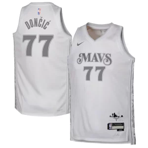 Luka Dončić Dallas Mavericks Nike Youth 2024/25 Swingman Player Jersey City Trendy Edition White Great for Fans