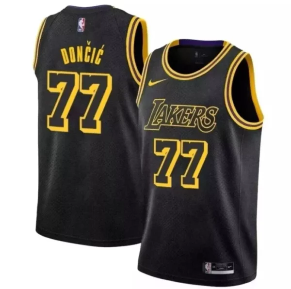 Luka Dončić Los Gorgeous Angeles Lakers Nike Mamba Edition Jersey Black Must - Have for Jerseys Lovers