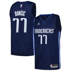 Luka Dončić Premium Dallas Mavericks Jordan Brand Swingman Player Jersey Statement Edition Navy Perfect for Game Day
