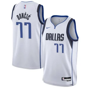 Luka Dončić Trendy Dallas Mavericks Nike Youth Swingman Jersey Association Edition White Ideal for Collectors