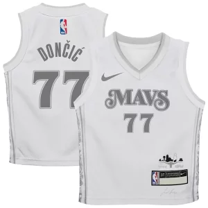 Luka Trendy Dončić Dallas Mavericks Nike Preschool 2024/25 Swingman Player Jersey City Edition White Must - Have for Jerseys Lovers