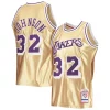 Magic Elegant Johnson Los Angeles Lakers 75th Anniversary 1984/85 Hardwood Classics Swingman Jersey Gold Must - Have for Jerseys Lovers