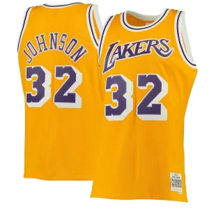 Magic Johnson Los Angeles Lakers 1984/85 Fabulous Hardwood Classics Swingman Jersey Gold/Purple Great for Fans