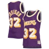 Magic Johnson Los Angeles Lakers Elegant Women's Hardwood Classics 1984/85 Swingman Jersey Purple Must - Have for Jerseys Lovers