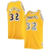 Magic Johnson Los Angeles Unique Lakers Big & Tall 1984/85 NBA 75th Anniversary Diamond Swingman Jersey Gold Must - Have for Jerseys Lovers