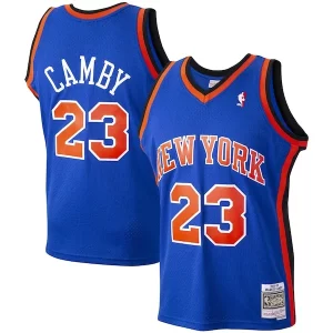 Marcus Camby New York Knicks 1998/99 Hardwood Classics Swingman Unique Jersey Blue Must - Have for Jerseys Lovers