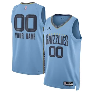 Memphis Grizzlies Jordan Brand Unisex 2022/23 Swingman Custom Jersey Statement Edition Stylish Blue for Basketball Enthusiasts