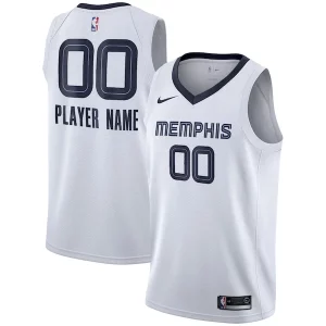 Memphis Grizzlies Nike 2020/21 Swingman Custom Jersey Association Edition White Fabulous Great for Fans