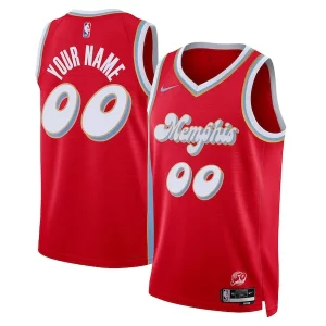 Memphis Grizzlies Nike Unisex Premium 2024/25 Custom Swingman Jersey City Edition Red for Basketball Enthusiasts
