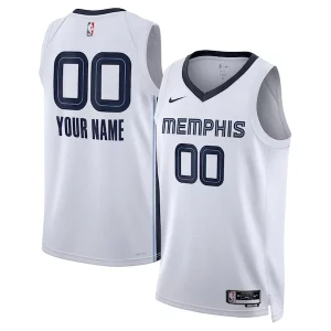 Memphis Grizzlies Nike Unisex Premium Swingman Custom Jersey White Association Edition Must - Have for Jerseys Lovers
