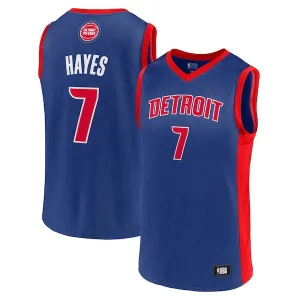 Men's Killian Hayes Blue Detroit Chic Pistons Team Player Jersey Perfect for Game Day