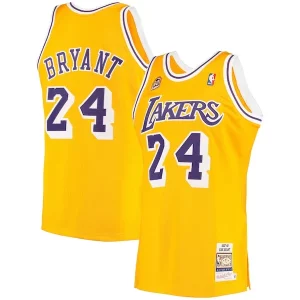 Men's Los Angeles Lakers Kobe Premium Bryant Gold 2007 Hardwood Classics Authentic Jersey Ideal for Collectors