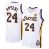 Men's Los Chic Angeles Lakers Kobe Bryant White 2009 10 Hardwood Classics Authentic Jersey Ideal for Collectors